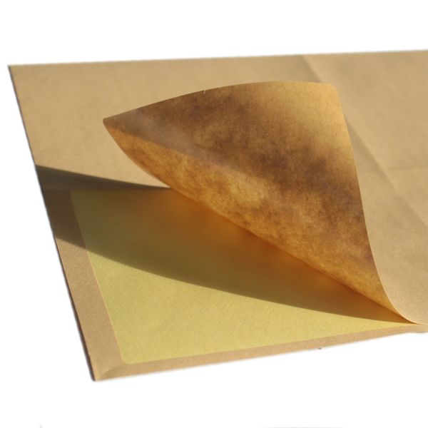 Naturbraune Etiketten - 4 pro Blatt A4 99,1 X 139 mm