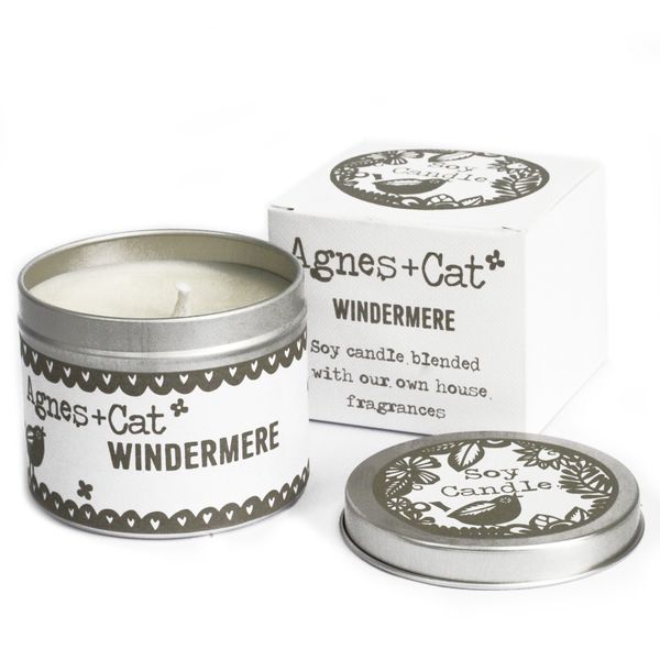 Kerze in Zinkdose in Geschenkverpackung - Windermere