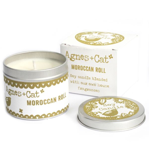 Kerze in Zinkdose in Geschenkverpackung - Moroccan Roll
