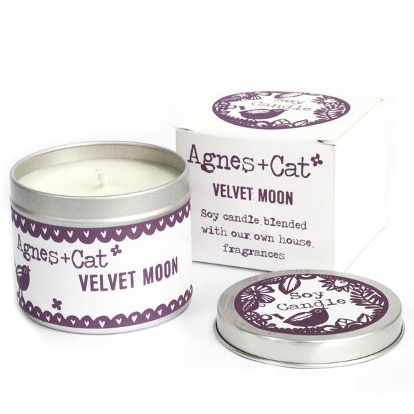Kerze in Zinkdose in Geschenkverpackung - Velvet Moon
