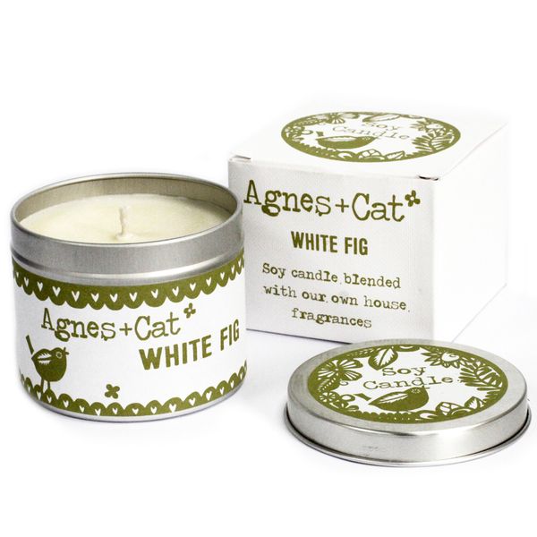 Kerze in Zinkdose in Geschenkverpackung - White Fig