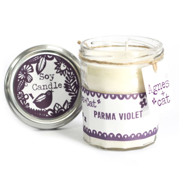 Marmeladenglas Kerze - Parma Violet