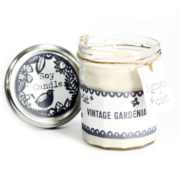 Marmeladenglas Kerze - Vintage Gardenia