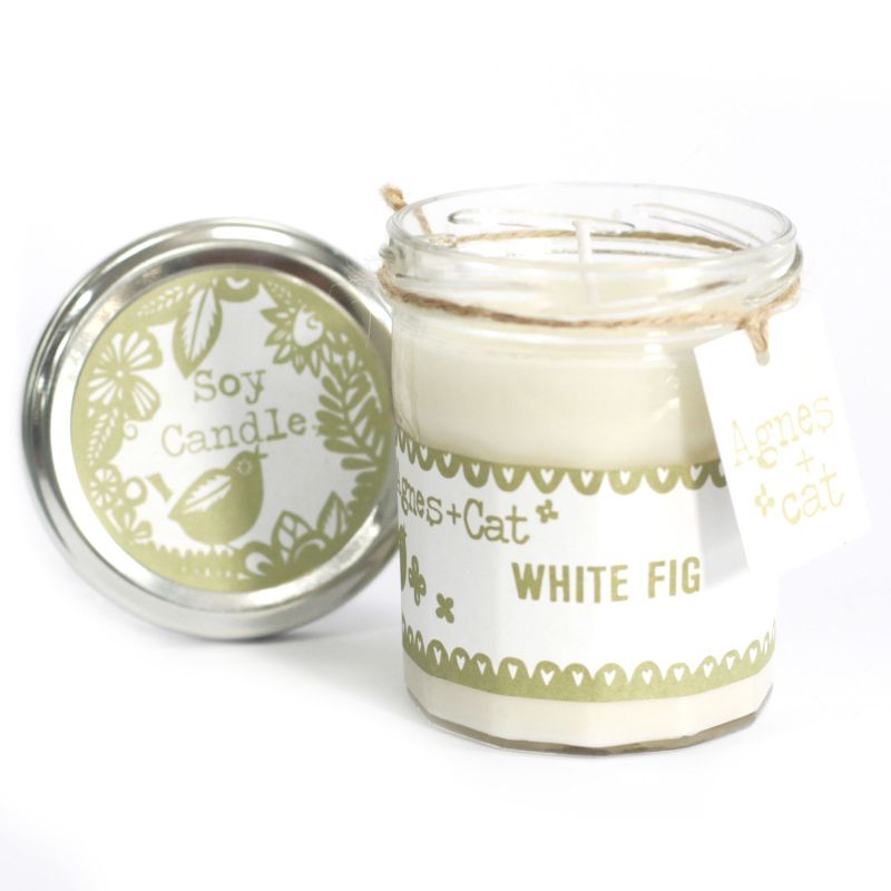 Marmeladenglas Kerze - White Fig