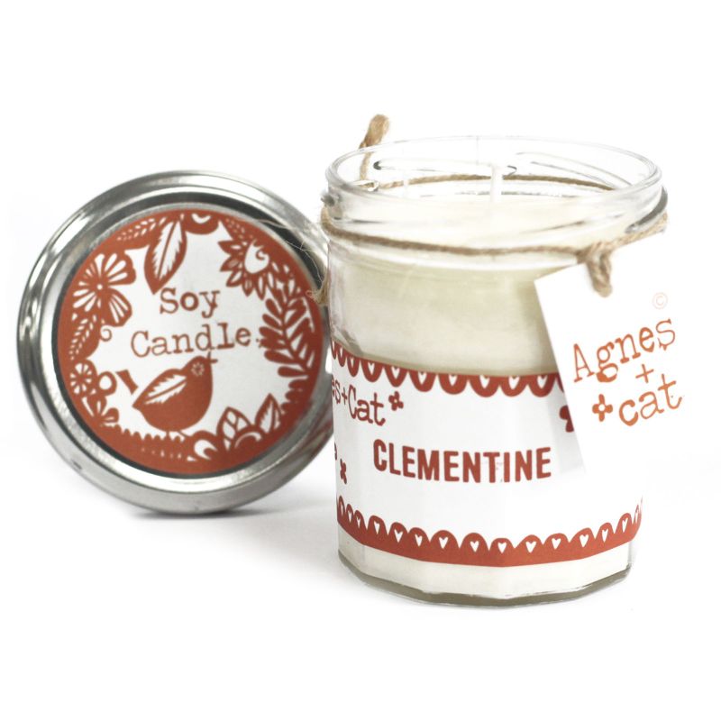 Marmeladenglas Kerze - Clementine