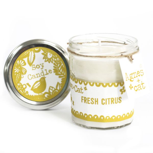 Marmeladenglas Kerze - Citrus