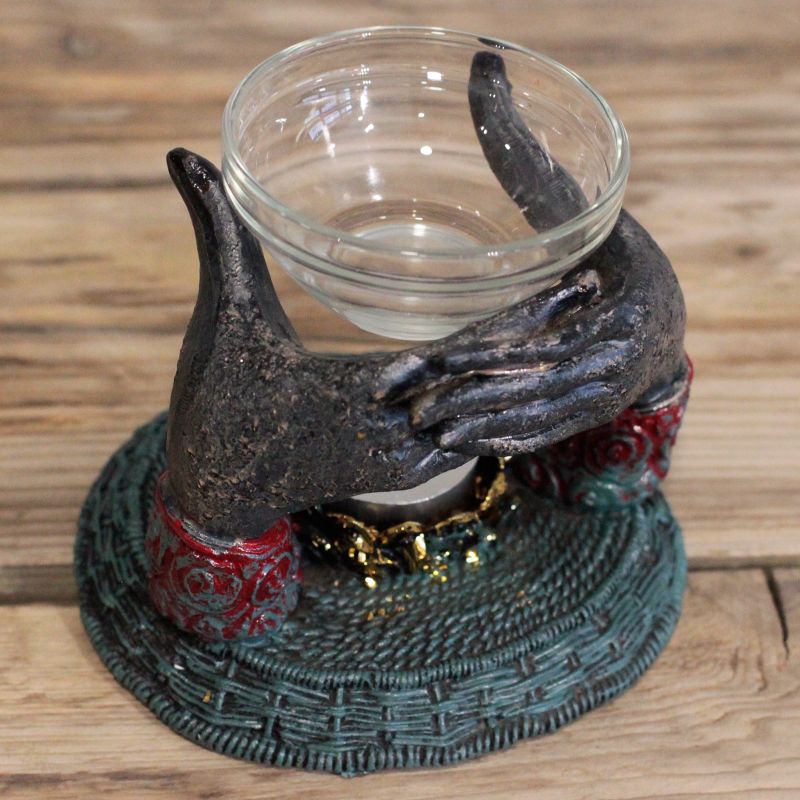 Antike Buddha Duftlampe - Om Hände