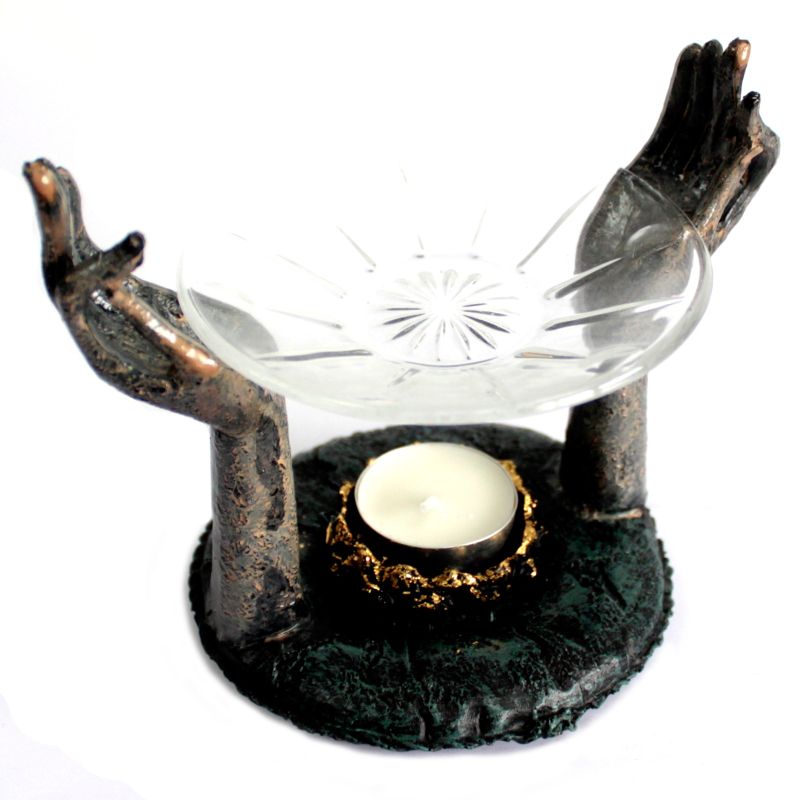 Antike Buddha Duftlampe - Om Hände