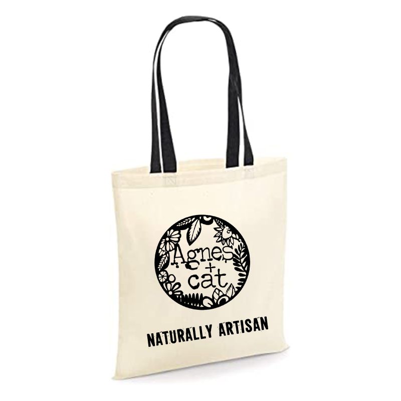 Agnes and Cat Baumwolltasche 6oz - 35x30 cm - Naturally Artisan