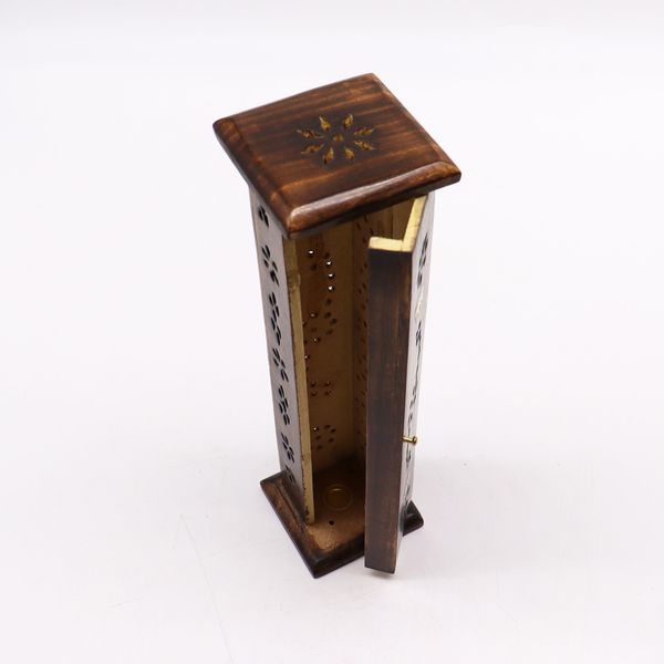 Räucherwerkhalter quadratischer Räucherturm - Mangoholz