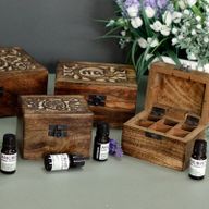Mangoholz Aromatherapie Box- Floral (hält 32)