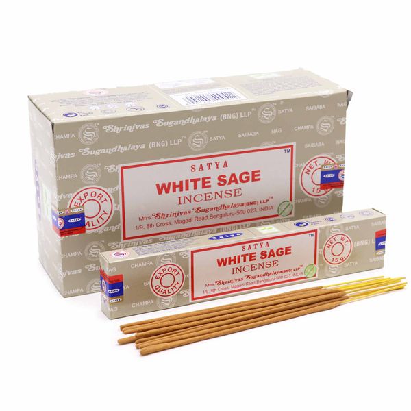 Satya-Räucherstäbchen 15g - Weißer Salbei