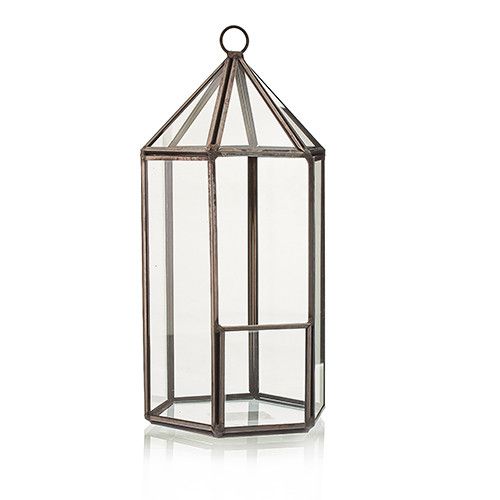 Glas/Metal Terrarium - Laternenform
