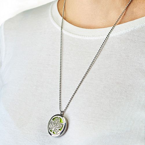 Aroma Diffusor Halskette - Hand der Fatima Chakra - 30mm