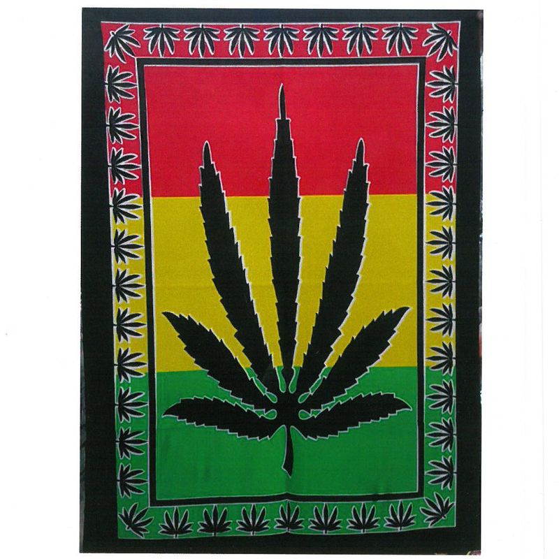 Baumwoll-Wandtücher - Cannabisblatt
