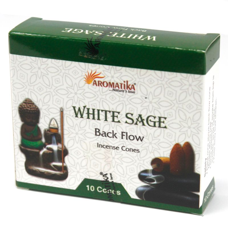 Aromatika Rückfluss Räucherkegel - Weißer Salbei