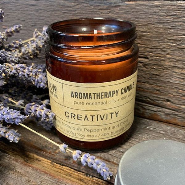 Aromatherapie Sojakerze 200g - Kreativität