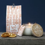 Kleine Glaskerze in Geschenkverpackung- White Fig