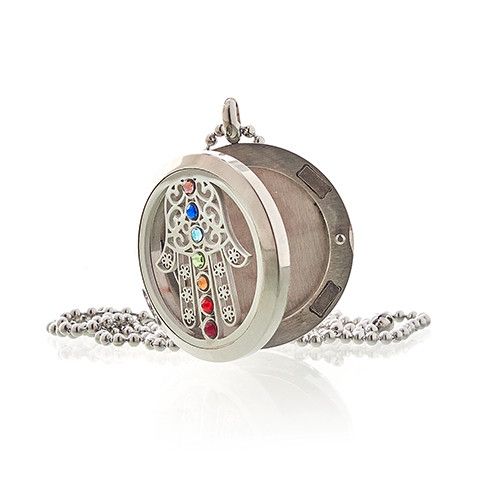 Aroma Diffusor Halskette - Hand der Fatima Chakra - 30mm