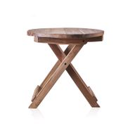 Zusammenklappbarer Tisch - Recycling Holzmöbel - Rund 50x50cm