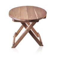 Zusammenklappbarer Tisch - Recycling Holzmöbel - Rund 50x50cm
