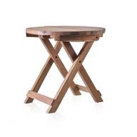 Zusammenklappbarer Tisch - Recycling Holzmöbel - Rund 50x50cm