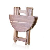 Zusammenklappbarer Tisch - Recycling Holzmöbel - Rund 50x50cm
