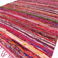 150 x 90cm Luxus-Flickenteppich - Rot- Rot