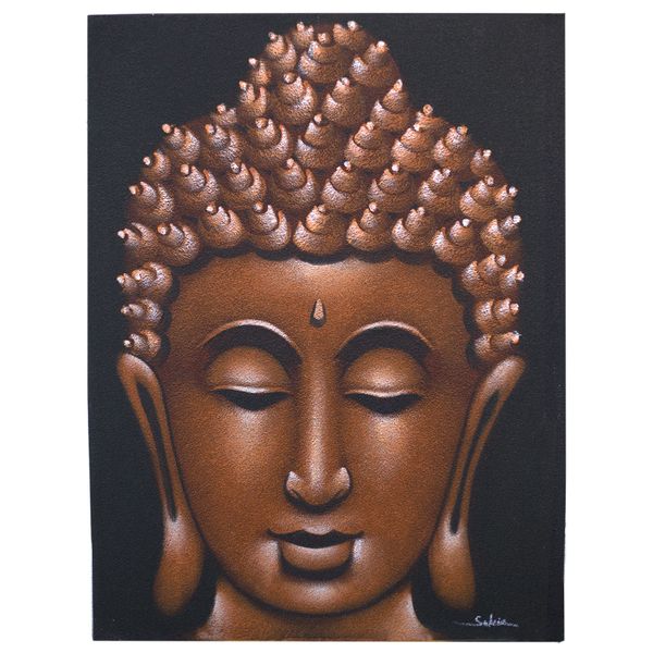 Buddha Gemälde -  Kupfer - Sand-Finish