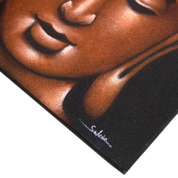 Buddha Gemälde -  Kupfer - Sand-Finish