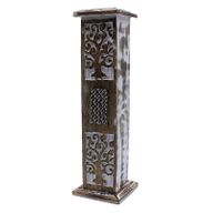 Weiß gewaschener Räucherwerkhalter - Räucherwerkturm