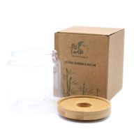Glas mit Bambusdeckel- 10cm