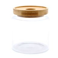 Glas mit Bambusdeckel- 10cm