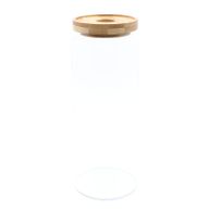 Glas mit Bambusdeckel-- 25cm