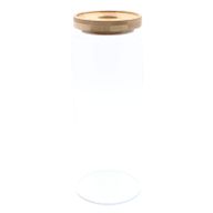 Glas mit Bambusdeckel-- 25cm