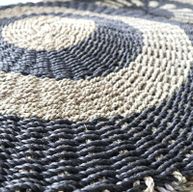 Rundes Seegras Black & Tan - Kreise- 1m
