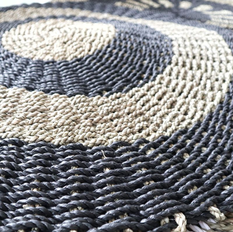 Rundes Seegras Black & Tan - Kreise- 1m