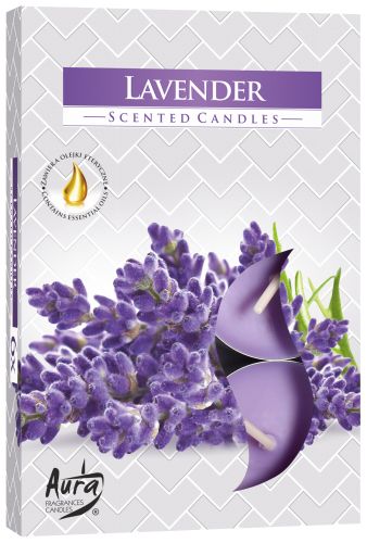 Set mit 6 duftenden Teelichtern - Lavendel