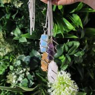 Kaskade Eingewickelt- Edelstein-Halskette - Roher Opalit