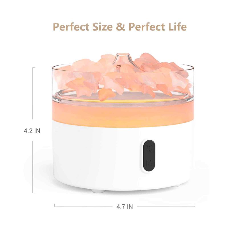 Salz-Aroma-Diffusor – Nachtlicht – USB-C – Flammeneffekt