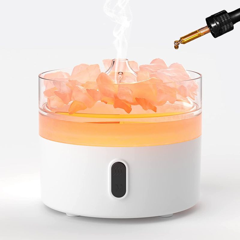 Salz-Aroma-Diffusor – Nachtlicht – USB-C – Flammeneffekt