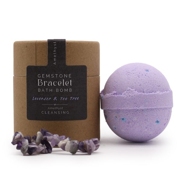 Amethyst-Edelstein-Armband Badekugel