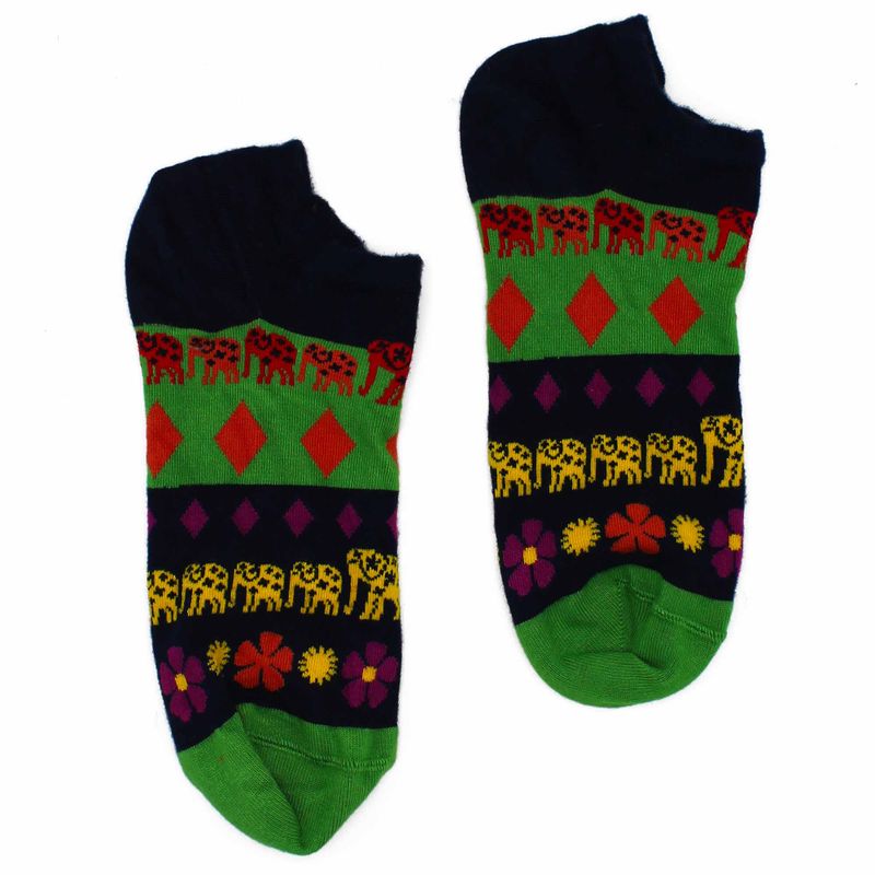 Hop Hare Bambus-Socken Low  - Lucky Elephant S/M