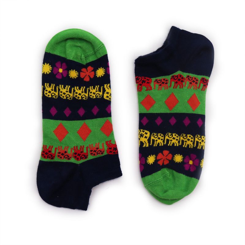 Hop Hare Bambus-Socken Low  - Lucky Elephant S/M