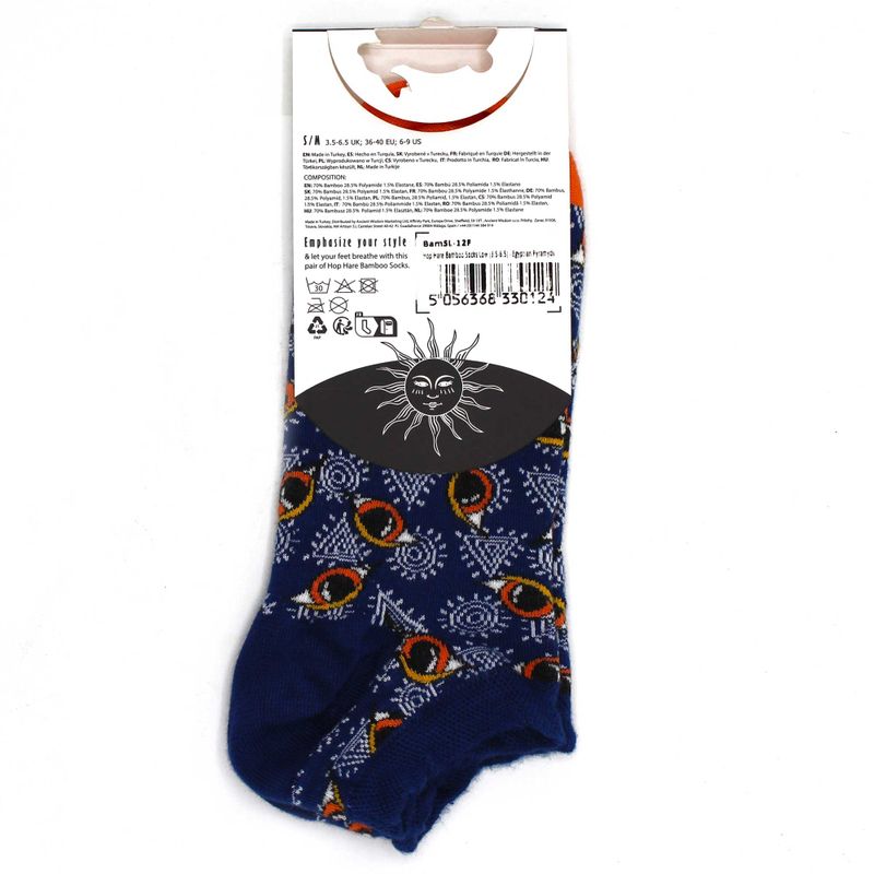 Hop Hare Bambus-Socken knöchellang - ägyptische Pyramiden S/M