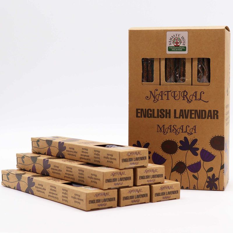 Natürliche botanische Masala-Räucherstäbchen- Englischer Lavendel