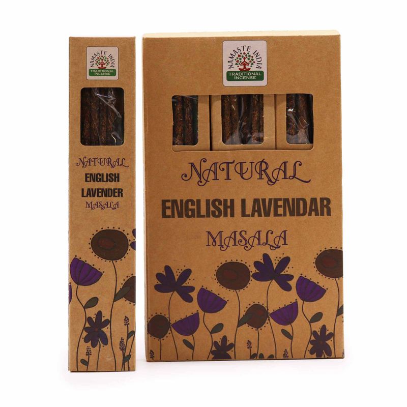 Natürliche botanische Masala-Räucherstäbchen- Englischer Lavendel