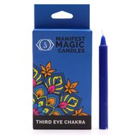 Manifest – Magische Kerzen (12er-Packung) - Dunkelblau – Chakra des dritten Auges