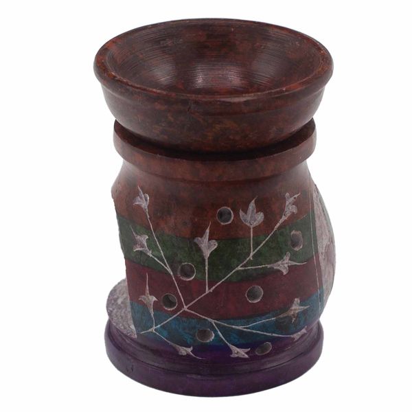 Duftlampe aus Speckstein, 10 cm- Hamsa – Fünf Farben