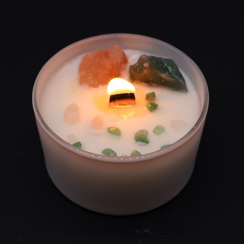 Chakra-Kristallkerze – Herz-Chakra
